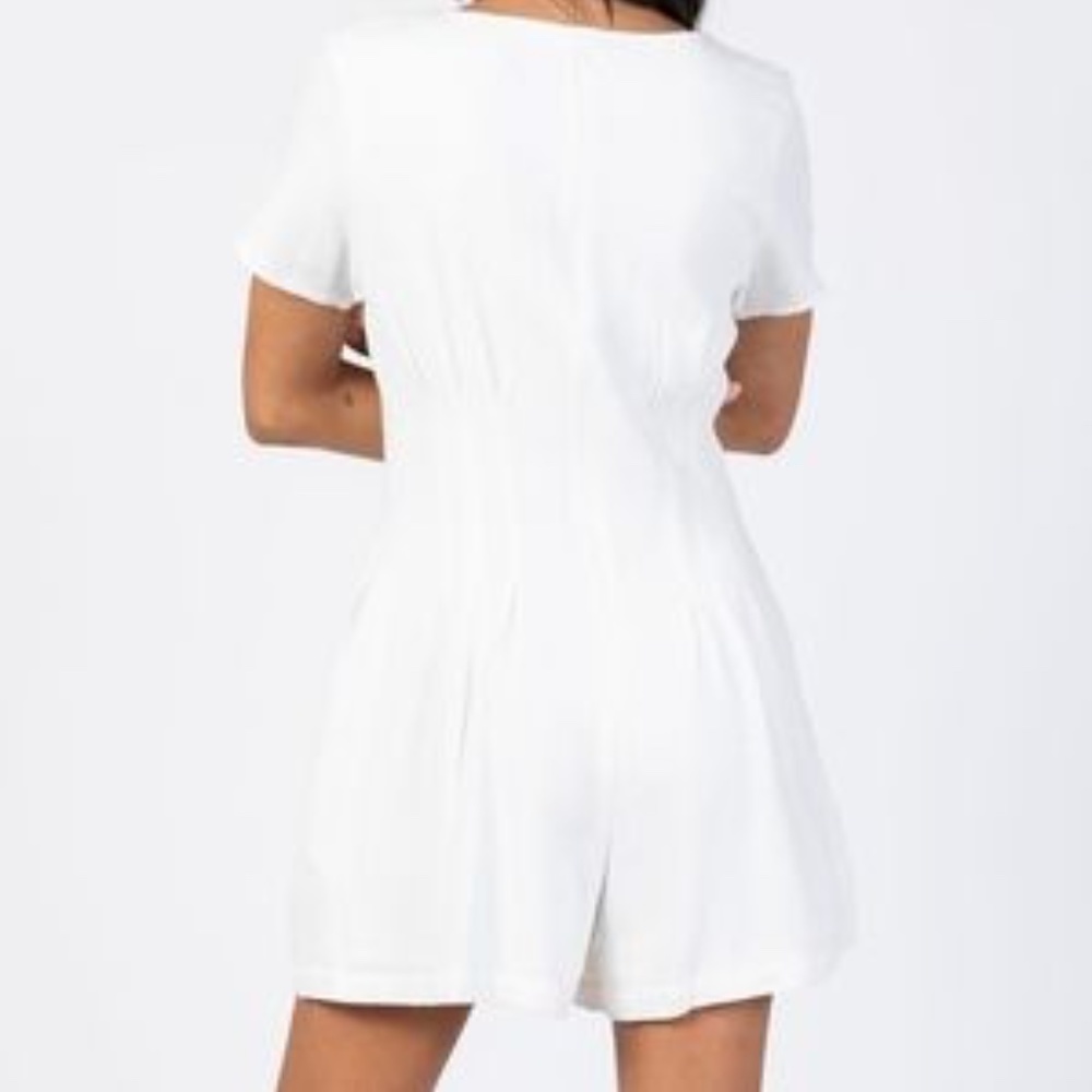 Princess Polly Adi Button Front Pleated Romper - Picture 5 of 11